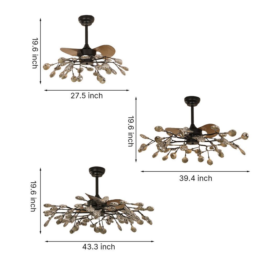 Minimalist Luxury White Ceiling Fan with Light for Living Room Decor