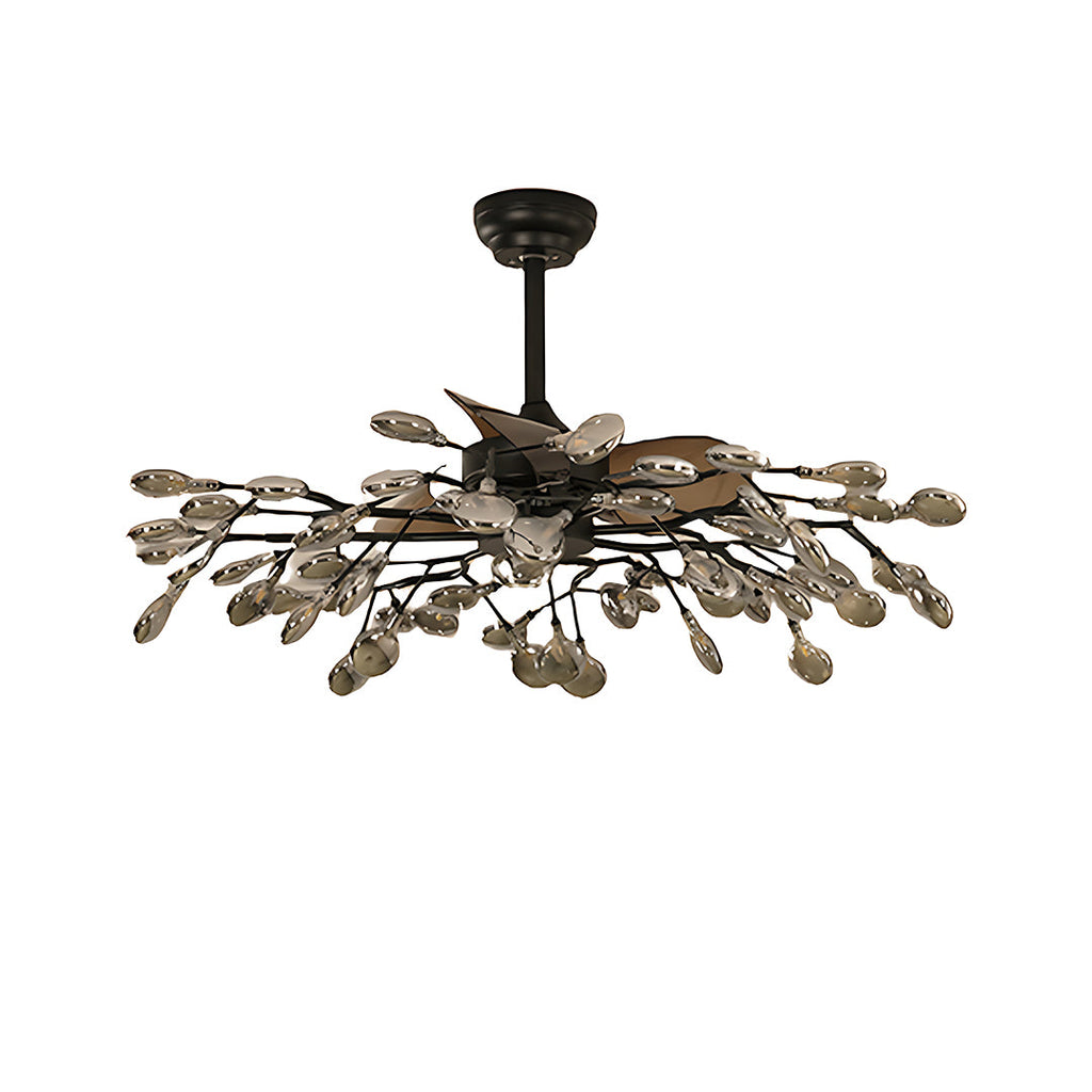 Minimalist Luxury White Ceiling Fan with Light for Living Room Decor