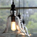 Rustic Vintage Iron and Glass Chime Pendant Light for Entryway Dining Room