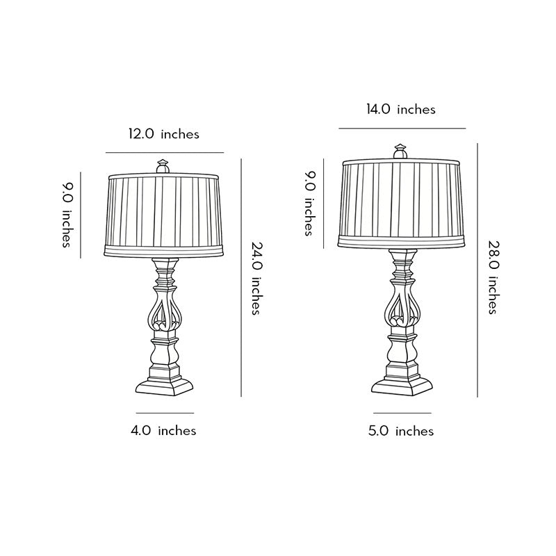 Rustic Brown Wooden Table Lamp with Striped Drum Shade for Bedroom Living Room