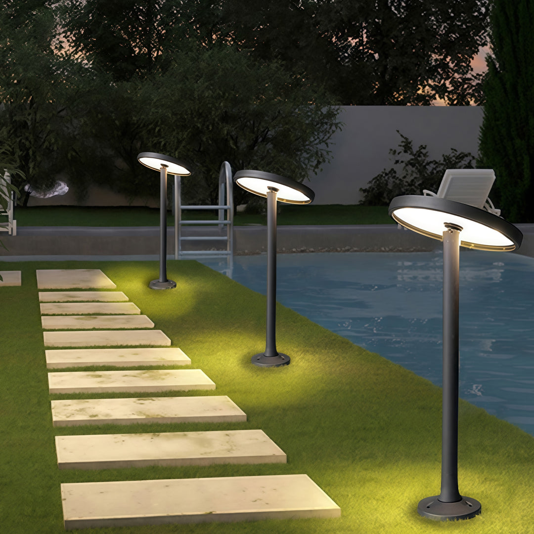 Modern Waterproof LED Path Lights in Black for Outdoor Landscape Design