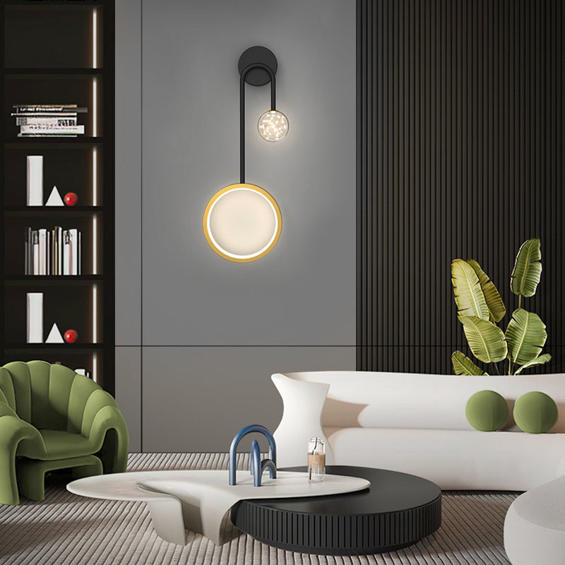 Contemporary Black Metal Spotlight Pendant Light for Living Room Décor
