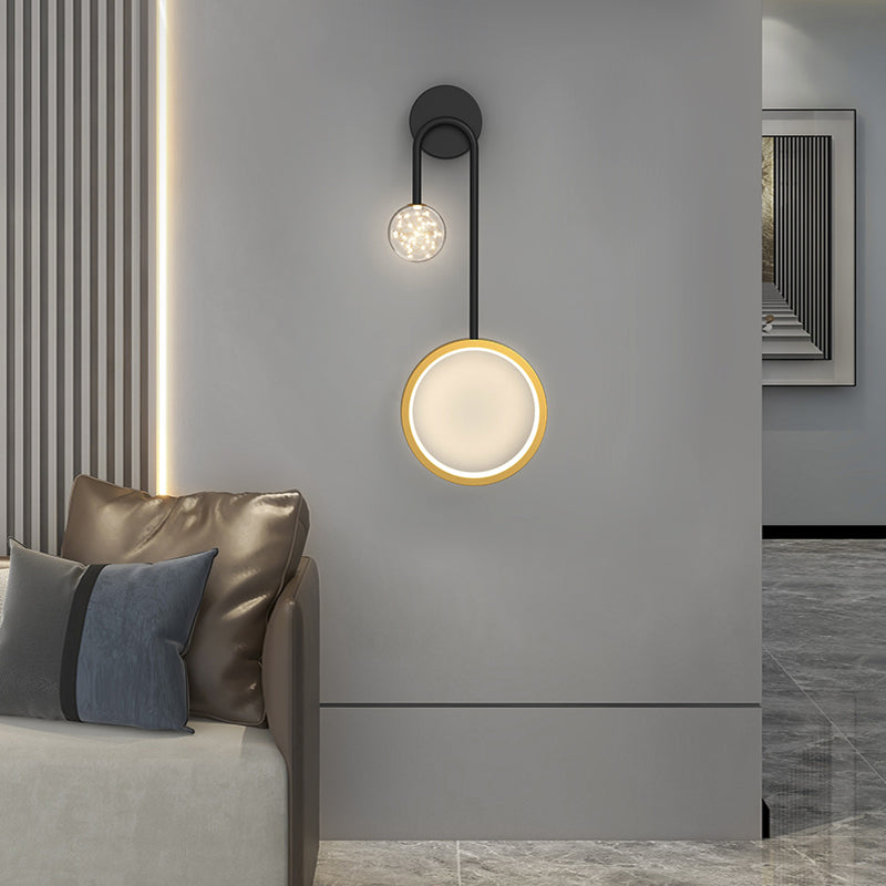 Contemporary Black Metal Spotlight Pendant Light for Living Room Décor