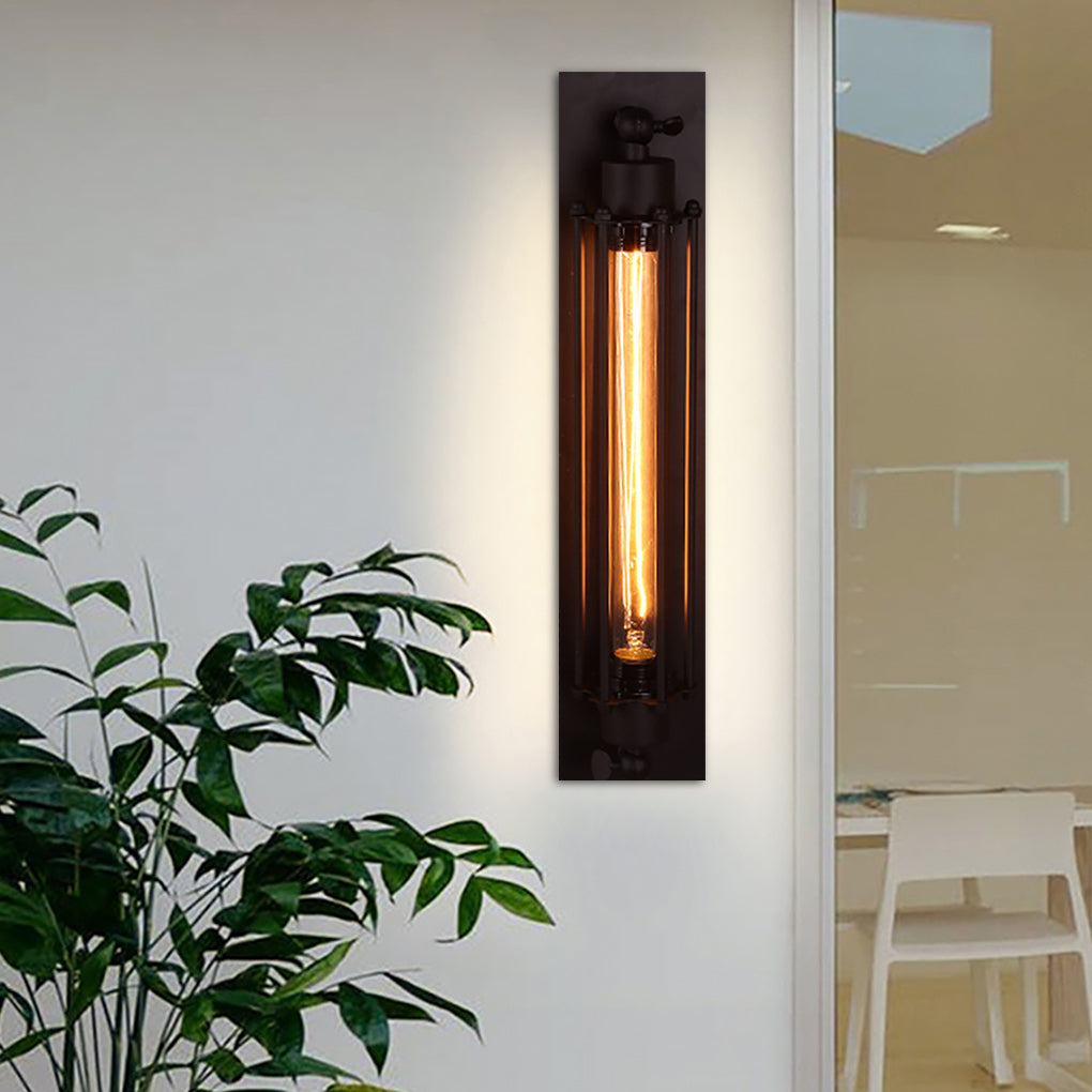 Black Iron Vintage Industrial Wall Sconce Light for Home Decor Elegance