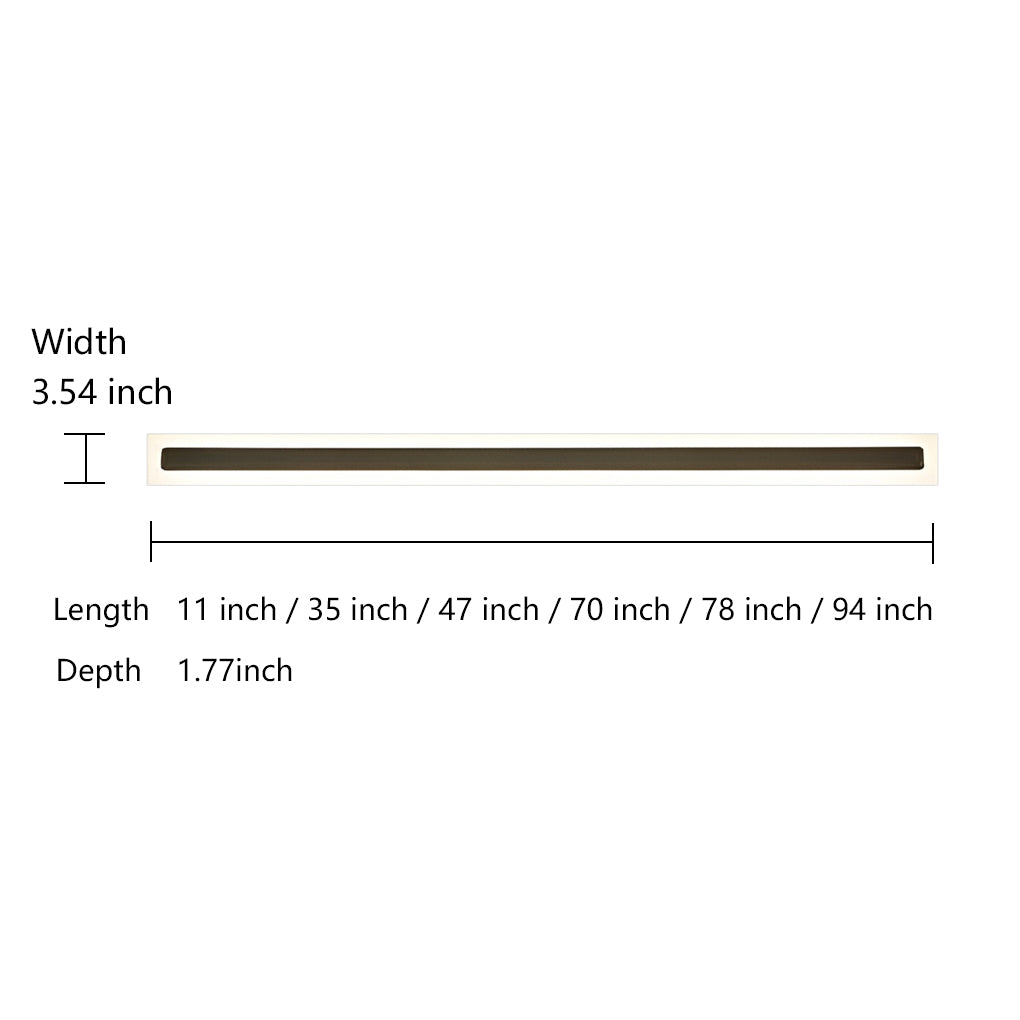 Modern Gray Acrylic Outdoor Linear Iron Wall Sconce for Patios