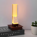 Cordless Modern Square Bubble LED Table Lamp for Bedroom Nightstand