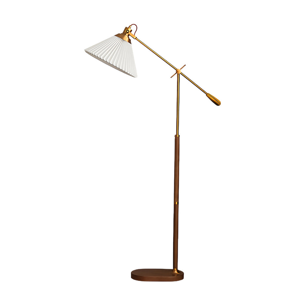Vintage Industrial Adjustable Swing Arm Floor Lamp for Bedroom Reading