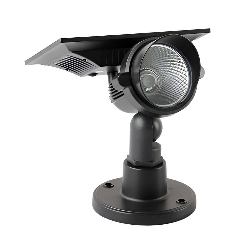 Adjustable Solar-Powered Outdoor Lawn Spotlights - Stylish Black Metal Design
