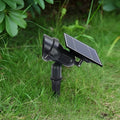 Adjustable Solar-Powered Outdoor Lawn Spotlights in Sleek Black Design