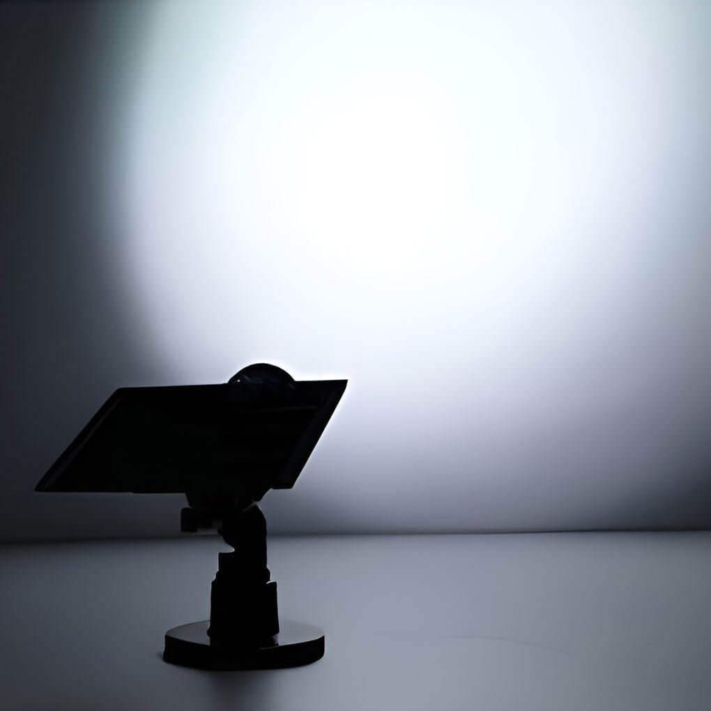 Adjustable Solar-Powered Outdoor Lawn Spotlights in Sleek Black Design