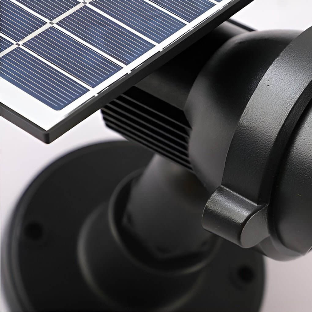 Adjustable Solar-Powered Outdoor Lawn Spotlights - Stylish Black Metal Design