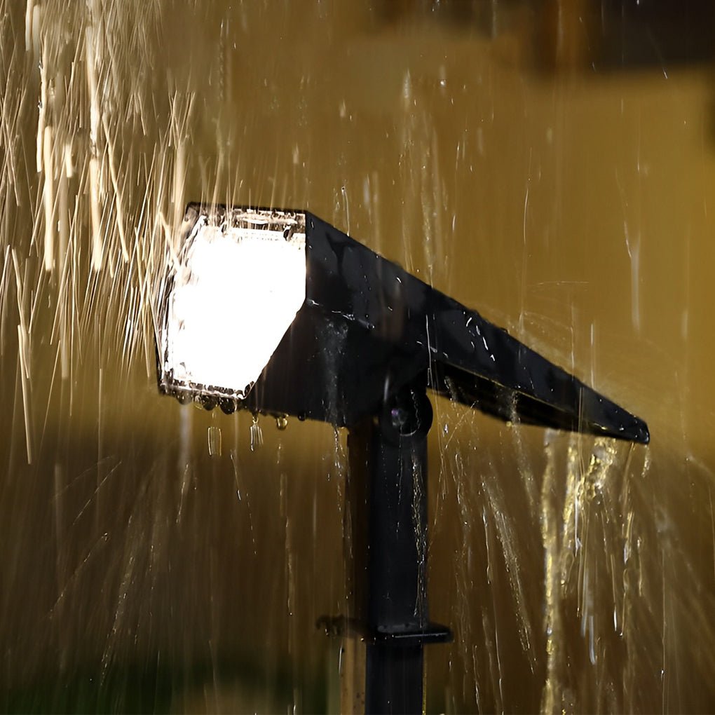 Adjustable Angle Solar LED Spotlight with Flood Spike for Garden & Patio