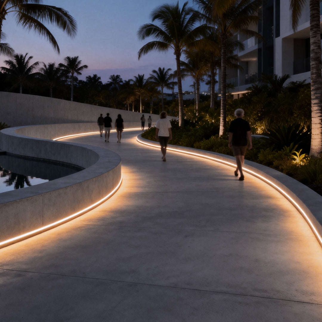 Flexible Waterproof Solar-Powered LED Light Strips with Remote Control