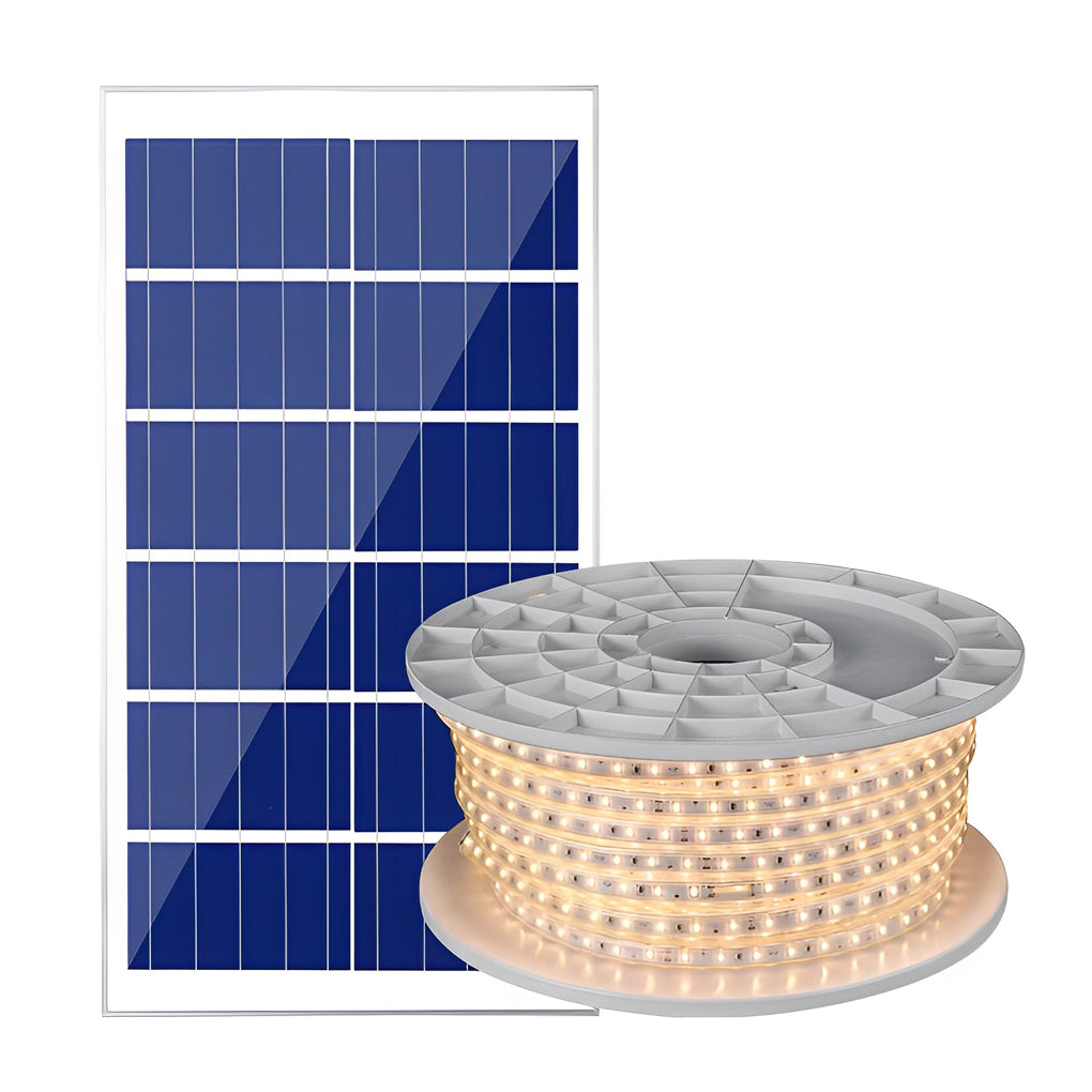 Flexible Waterproof Solar-Powered LED Light Strips with Remote Control