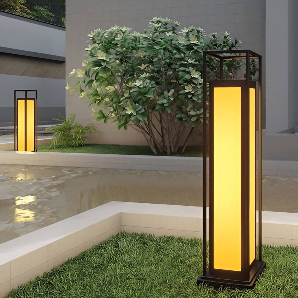 Modern Black LED Waterproof Landscape Bollard Lights for Outdoor Garden