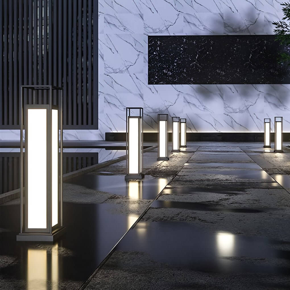 Modern Black LED Waterproof Landscape Bollard Lights for Outdoor Garden