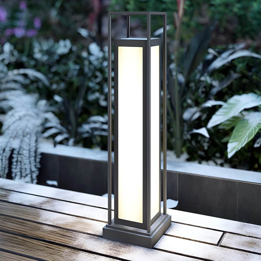 Modern Black LED Waterproof Landscape Bollard Lights for Outdoor Garden