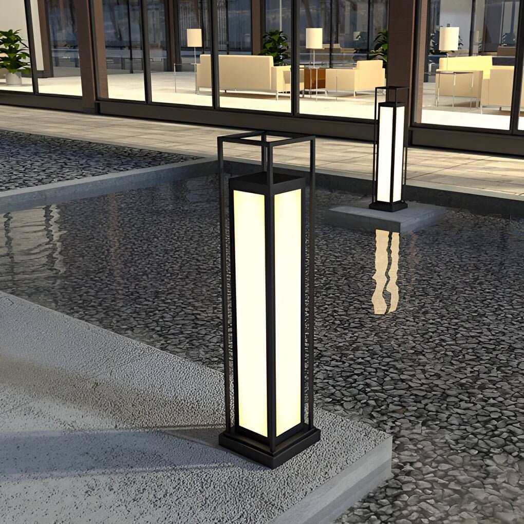 Modern Black LED Waterproof Landscape Bollard Lights for Outdoor Garden