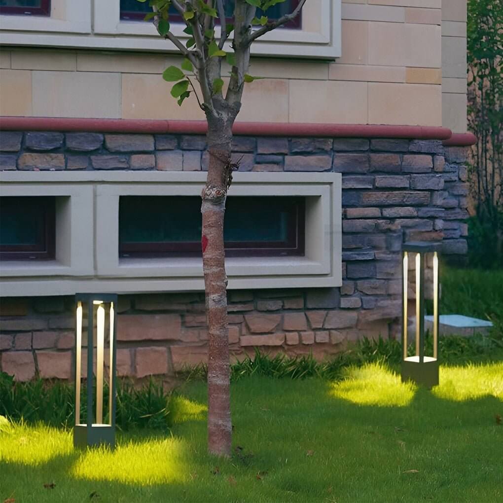 Stylish Black Aluminum LED Bollard Light for Outdoor Garden Pathways