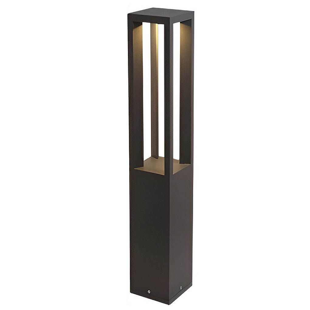 Stylish Black Aluminum LED Bollard Light for Outdoor Garden Pathways