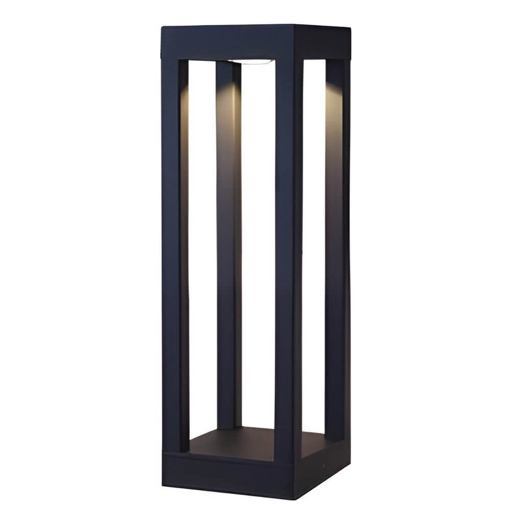 Stylish Black Aluminum LED Bollard Light for Outdoor Garden Pathways