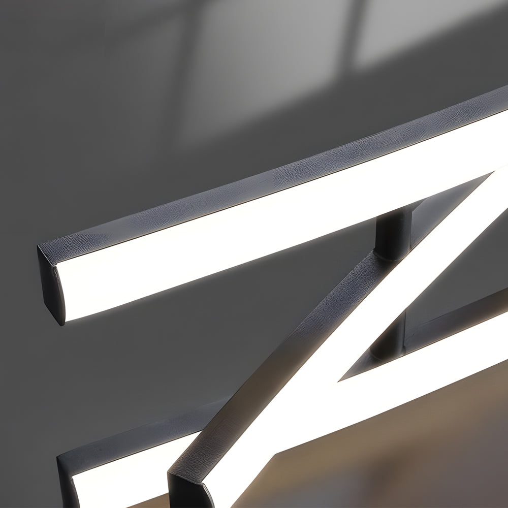 Contemporary Aluminum Wave LED Ceiling Light for Living Room or Hallway