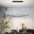 Contemporary Aluminum Wave LED Ceiling Light for Living Room or Hallway
