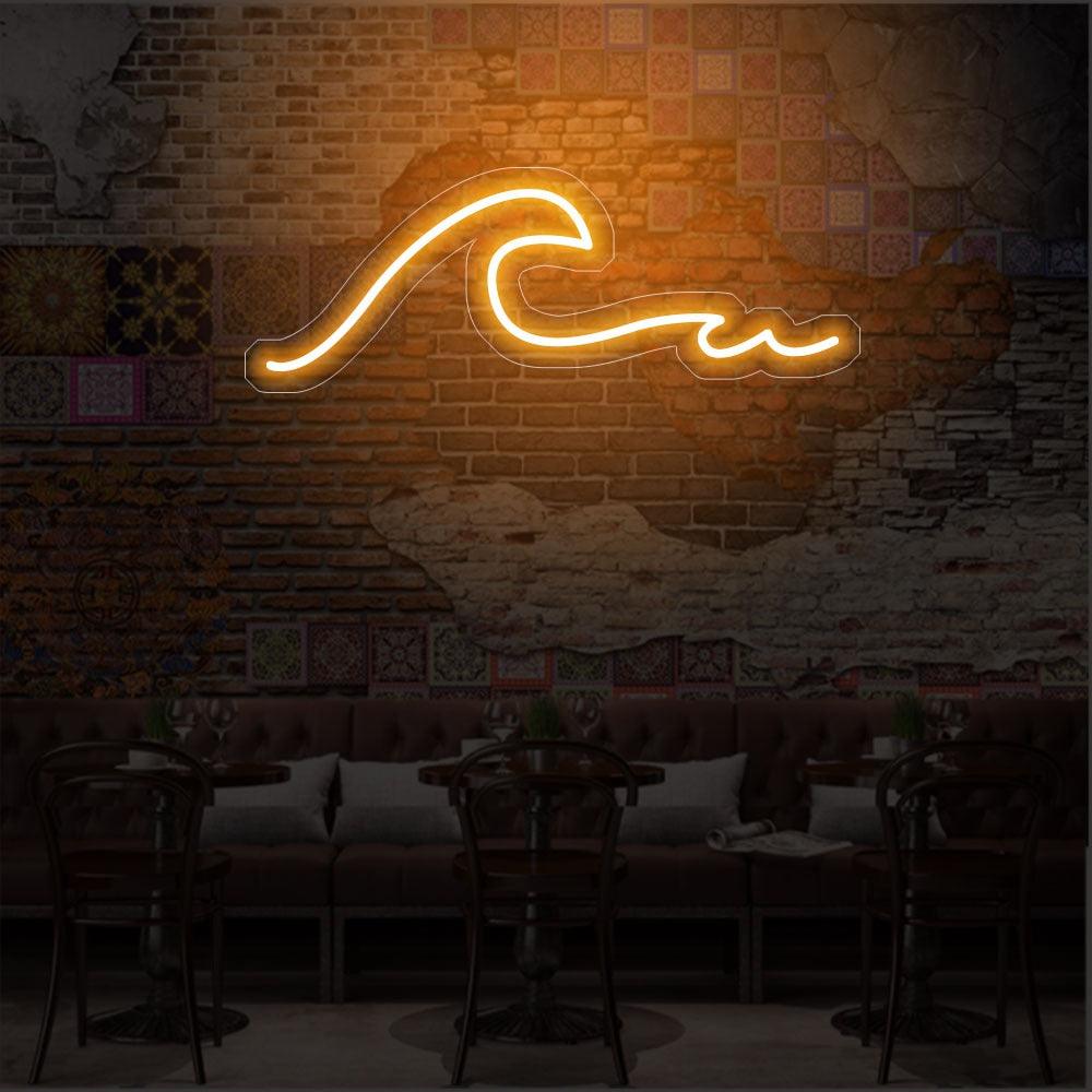 Vibrant Wave LED Neon Sign in Colorful Acrylic for Modern Home Decor