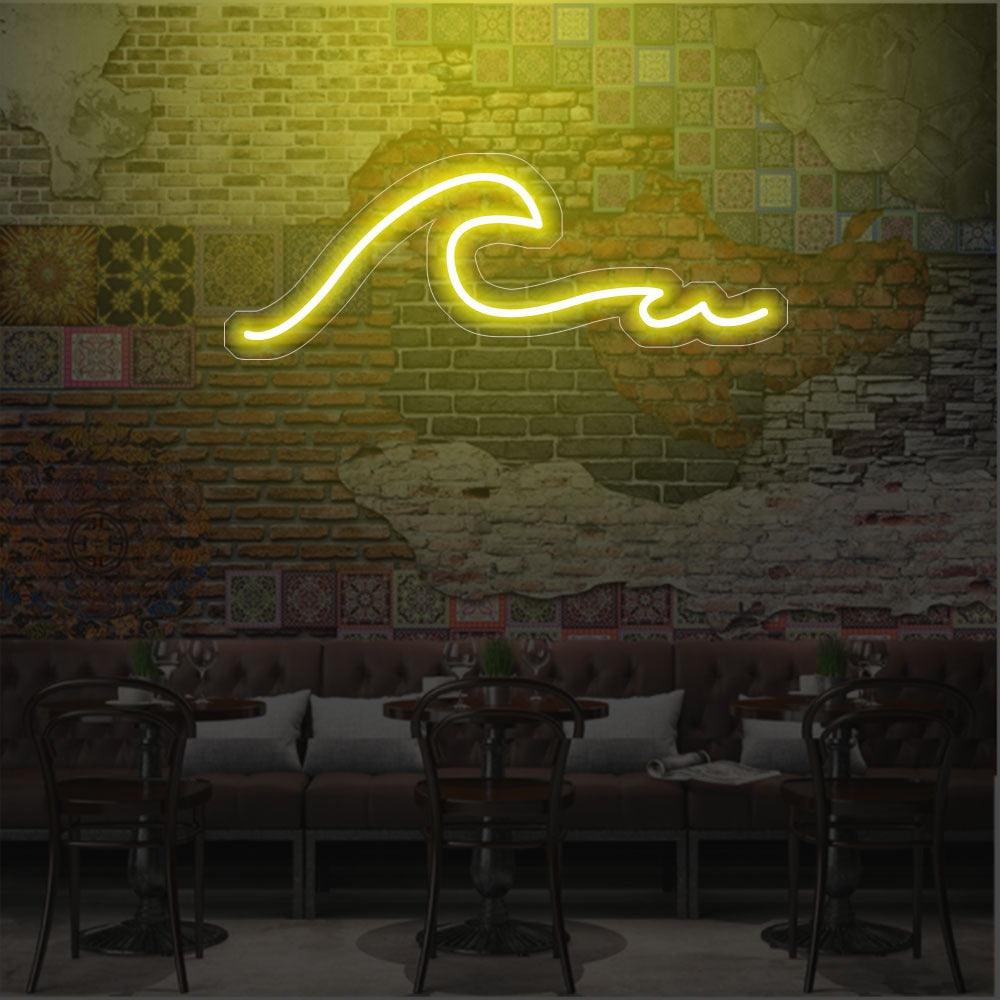 Vibrant Wave LED Neon Sign in Colorful Acrylic for Modern Home Decor