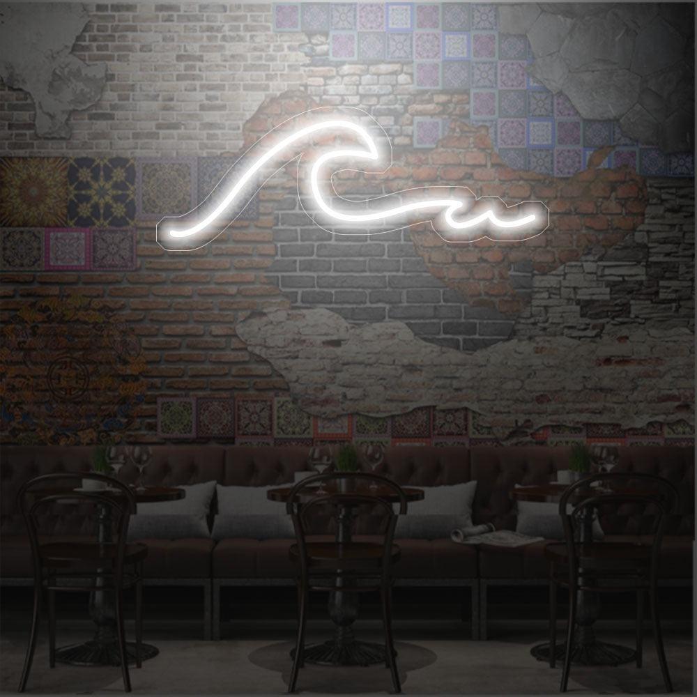Vibrant Wave LED Neon Sign in Colorful Acrylic for Modern Home Decor