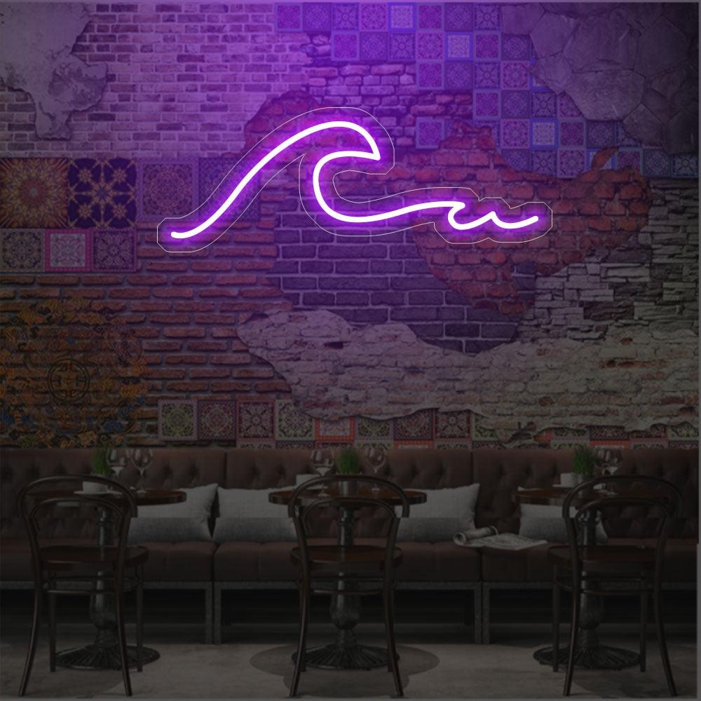 Vibrant Wave LED Neon Sign in Colorful Acrylic for Modern Home Decor