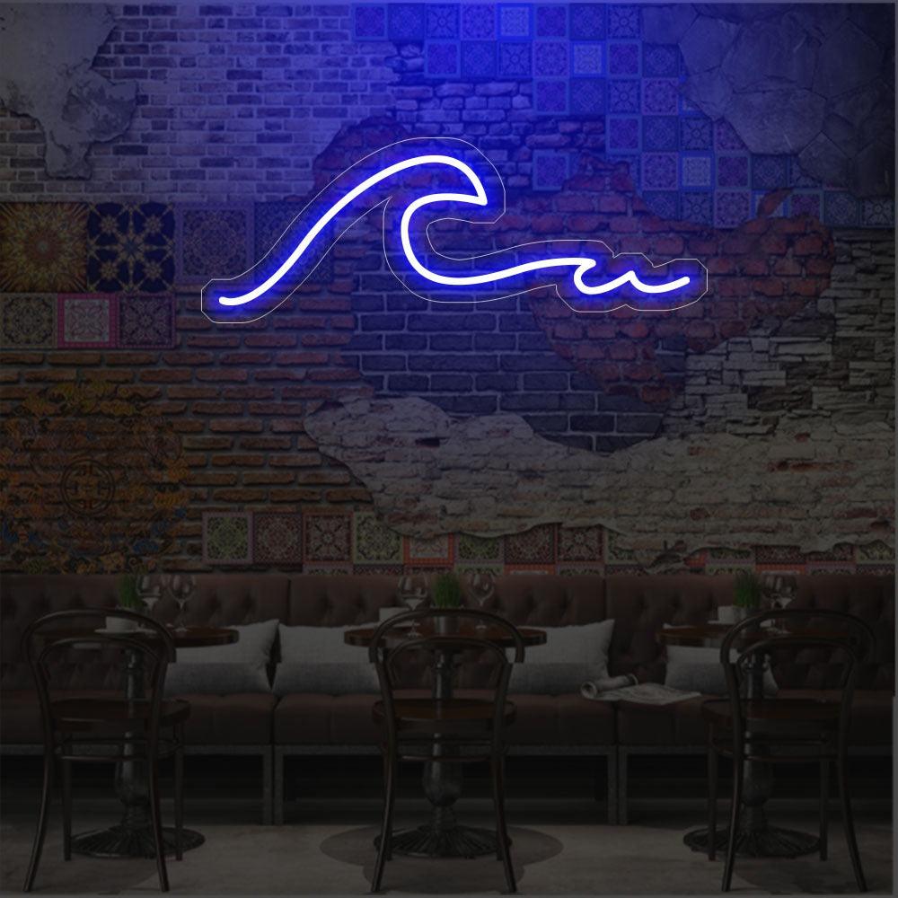 Vibrant Wave LED Neon Sign in Colorful Acrylic for Modern Home Decor