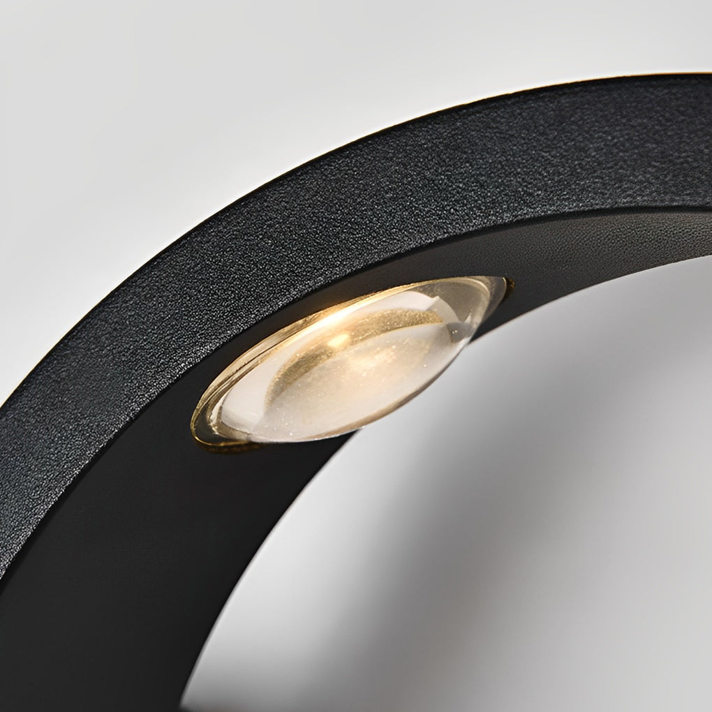 Contemporary Black Outdoor LED Wall Sconce Light for Patio or Garden