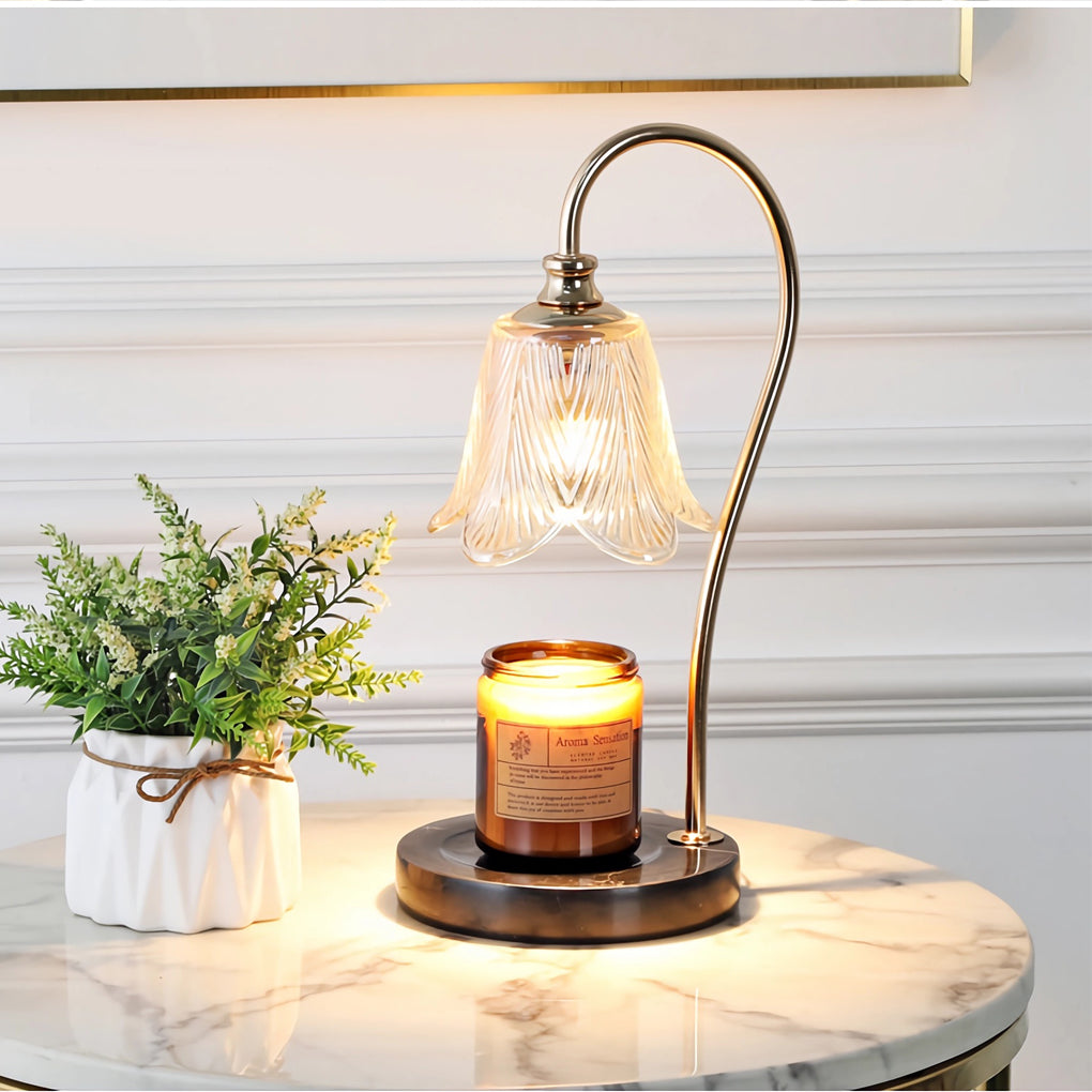 Adjustable No-Flame Aromatherapy Wax Melt Lamp - Modern White Decor