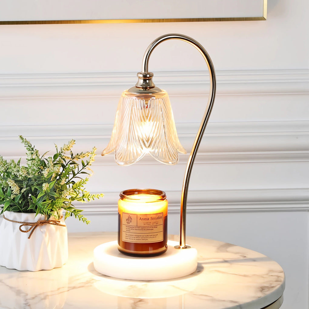 Adjustable No-Flame Aromatherapy Wax Melt Lamp - Modern White Decor