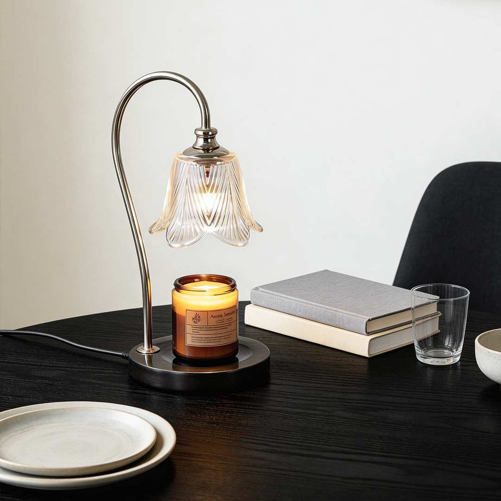 Adjustable No-Flame Aromatherapy Wax Melt Lamp - Modern White Decor