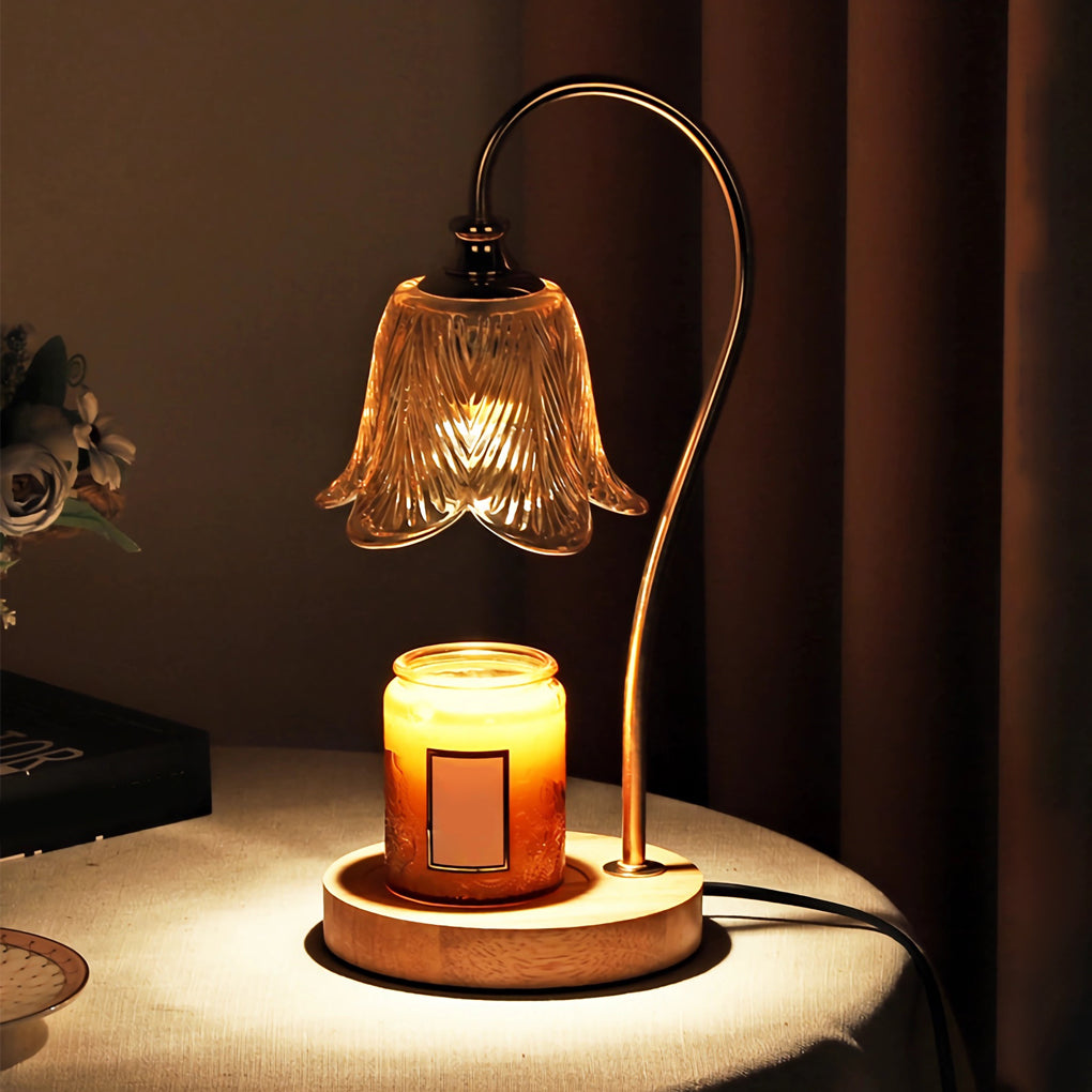 Adjustable No-Flame Aromatherapy Wax Melt Lamp - Modern White Decor