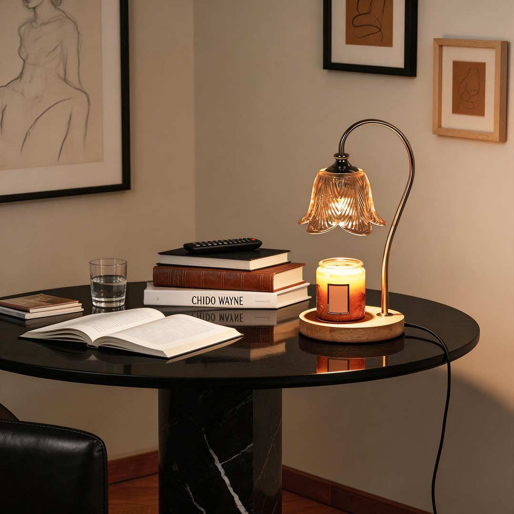Adjustable No-Flame Aromatherapy Wax Melt Lamp - Modern White Decor