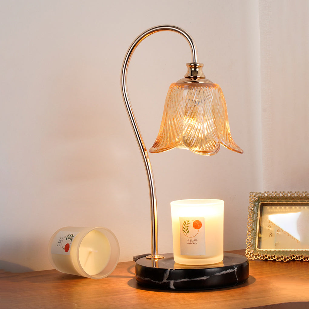 Adjustable No-Flame Aromatherapy Wax Melt Lamp - Modern White Decor