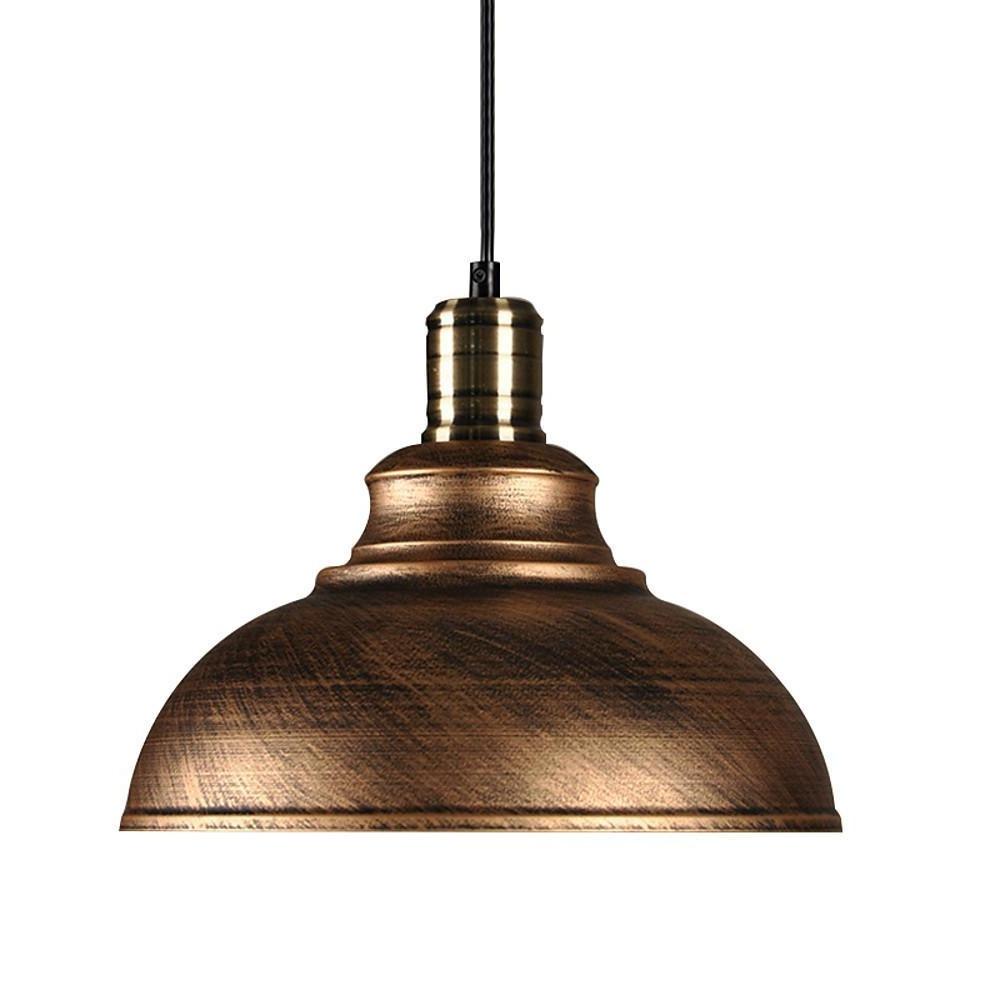 Rustic Industrial Black Metal LED Globe Pendant Light for Home Office