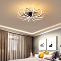 5-Blade Modern Black Ceiling Fan with LED Lights for Living Room