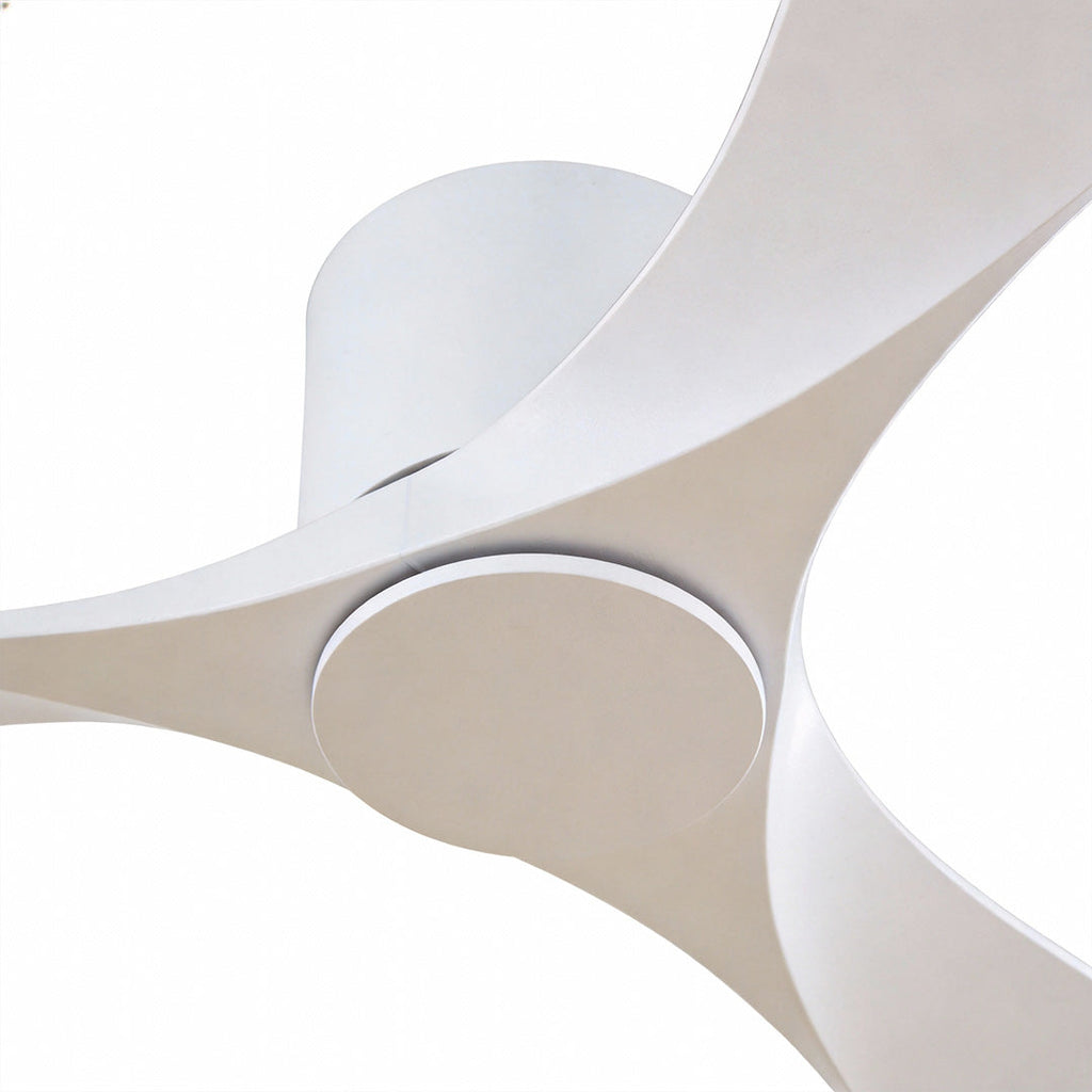 Sleek White 52-Inch Modern Indoor Ceiling Fan with 3 Blades for Living Room