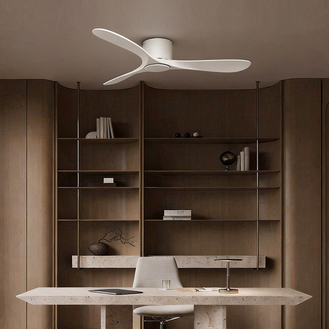 Sleek White 52-Inch Modern Indoor Ceiling Fan with 3 Blades for Living Room