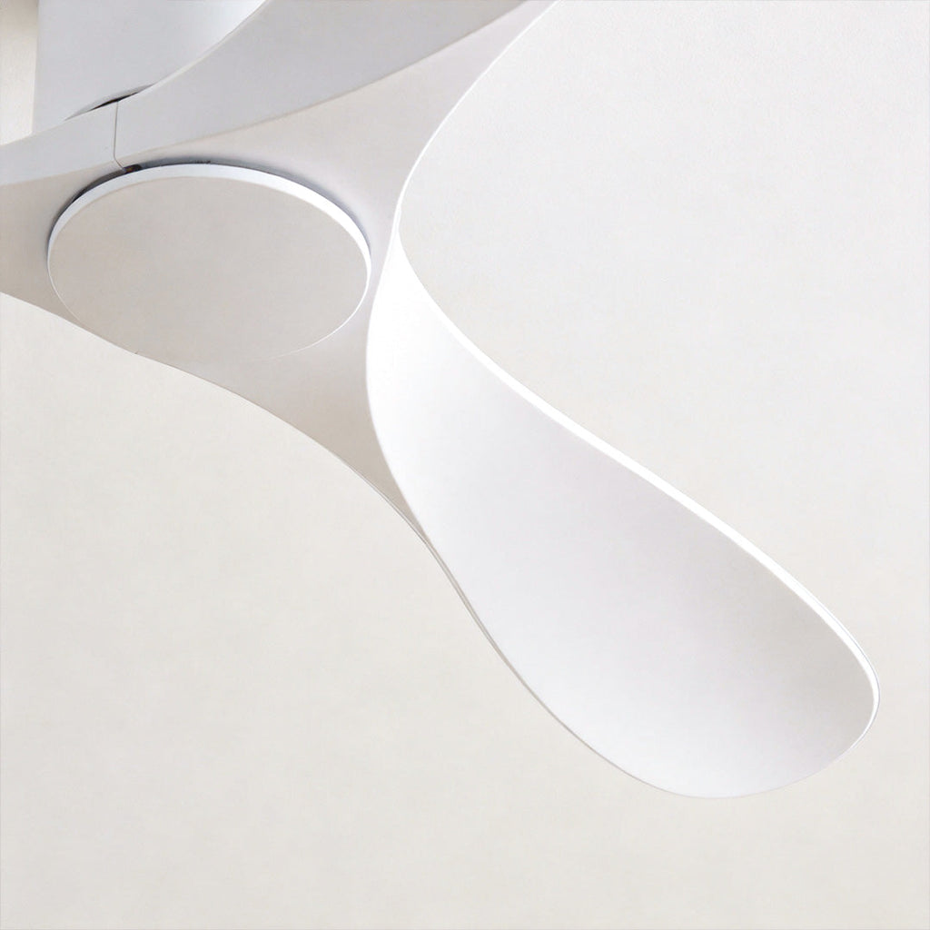 Sleek White 52-Inch Modern Indoor Ceiling Fan with 3 Blades for Living Room