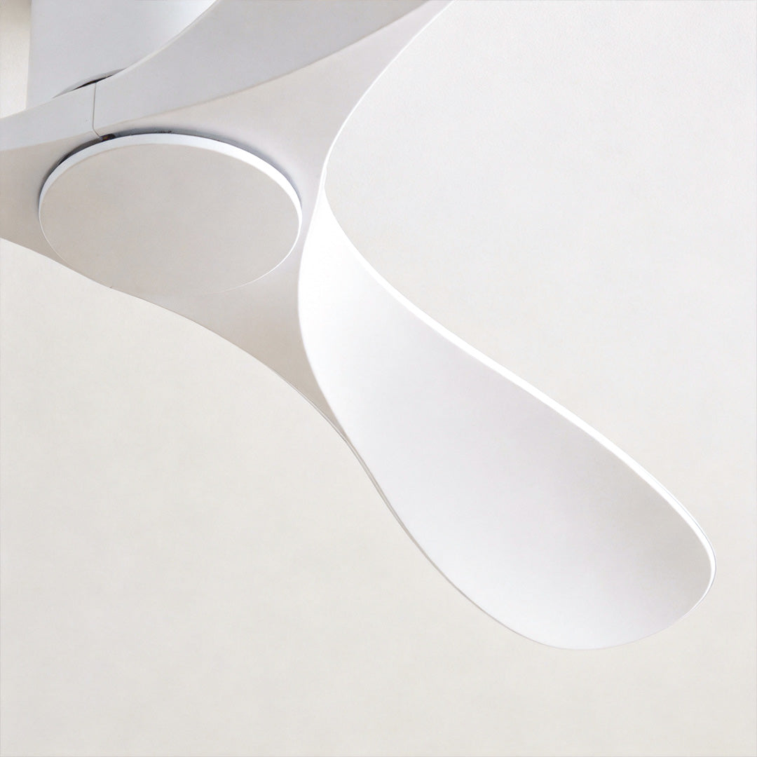 Sleek White 52-Inch Modern Indoor Ceiling Fan with 3 Blades for Living Room