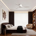 Sleek White 52-Inch Modern Indoor Ceiling Fan with 3 Blades for Living Room