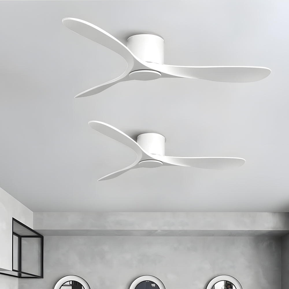 Sleek White 52-Inch Modern Indoor Ceiling Fan with 3 Blades for Living Room