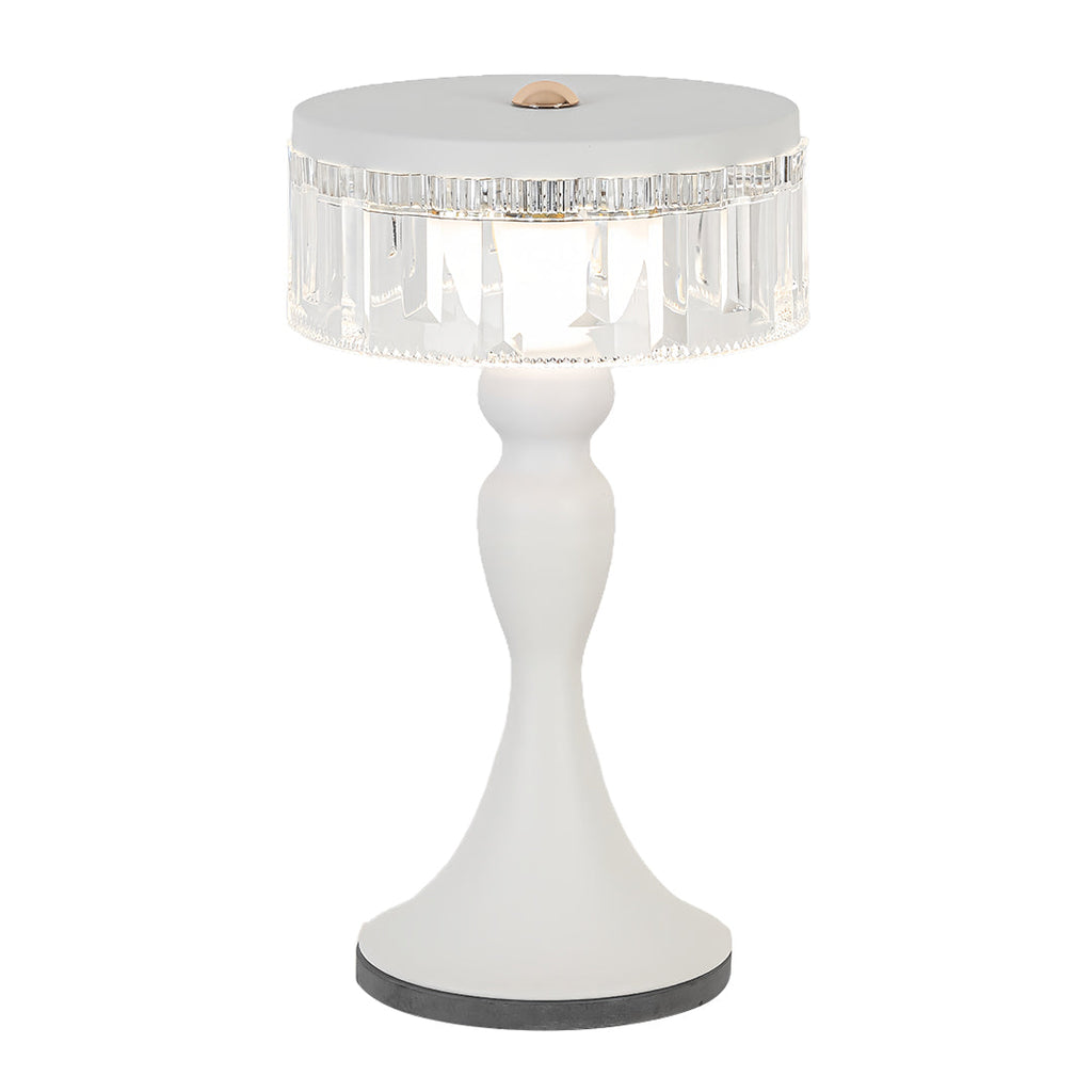 Nordic Minimalist Black Forged Iron and Acrylic Table Lamps for Living Room