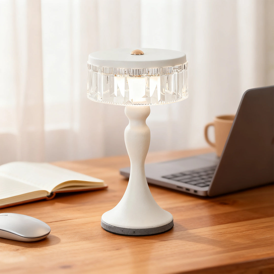 Nordic Minimalist Black Forged Iron and Acrylic Table Lamps for Living Room