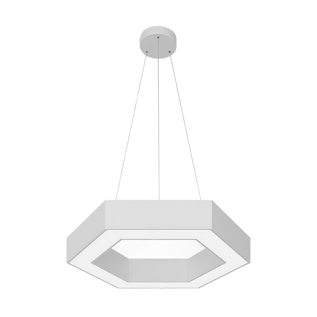 Contemporary Black Hexagonal LED Chandelier for Living Room Bedroom